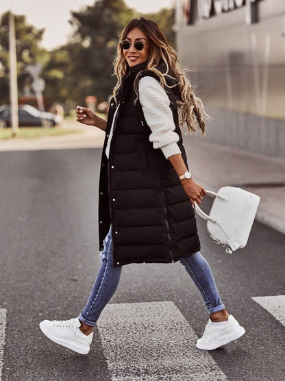 Zara | Quilted Knee-Length Winter Jacket