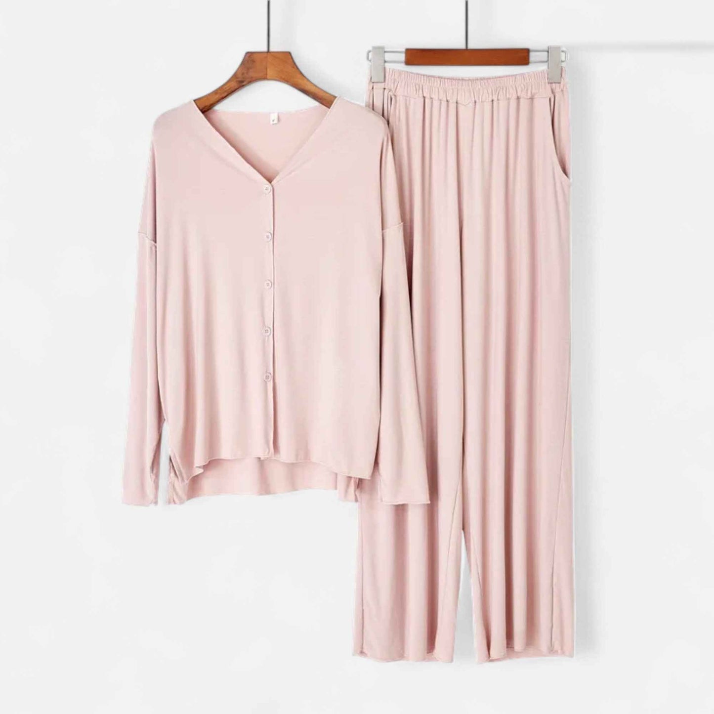 Women's Cozy Two-Piece Cashmere-Feel Loungewear Set