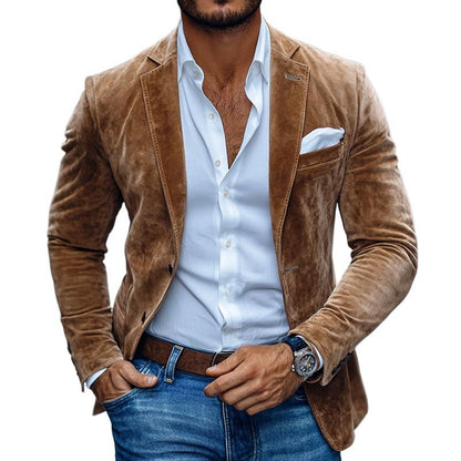 Kingston™ Plain Two-Button Suede Blazer