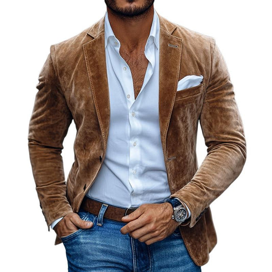 Kingston™ Plain Two-Button Suede Blazer