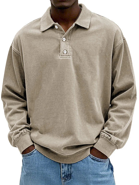 Andrew™ Vintage long-sleeved Polo