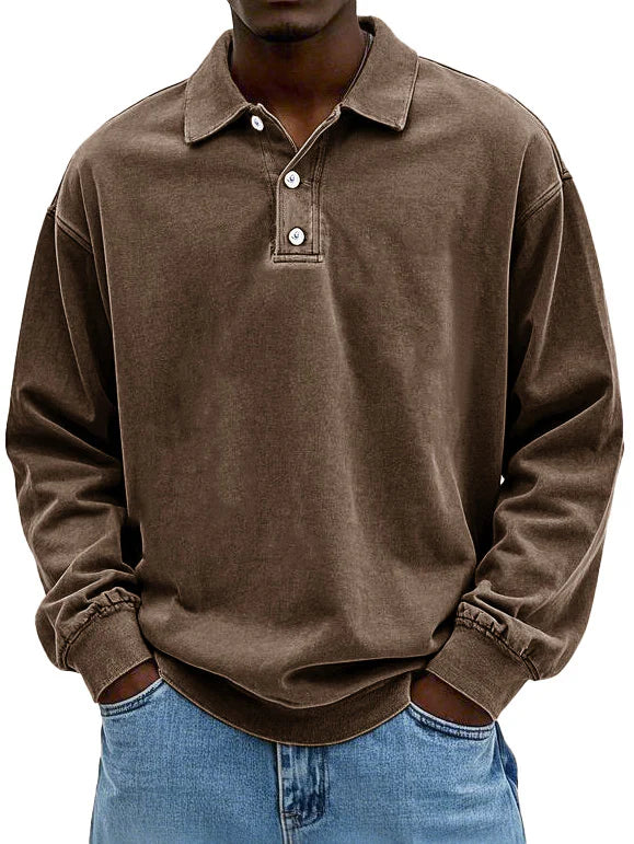 Andrew™ Vintage long-sleeved Polo