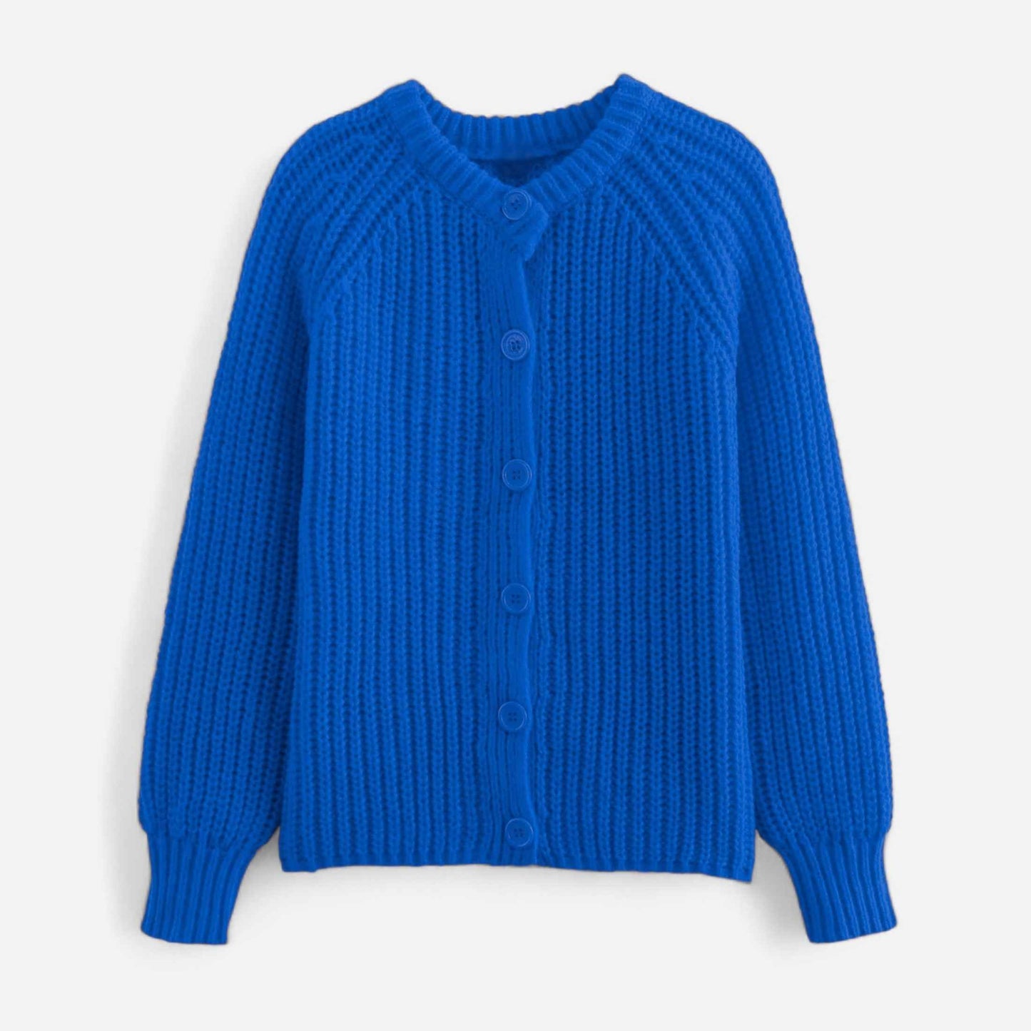 Women’s Round Neck Knit Cardigan – Effortless Winter Grace