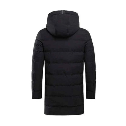 Men's Hooded Winter Puffer Jacket - Warm Bubble Coat