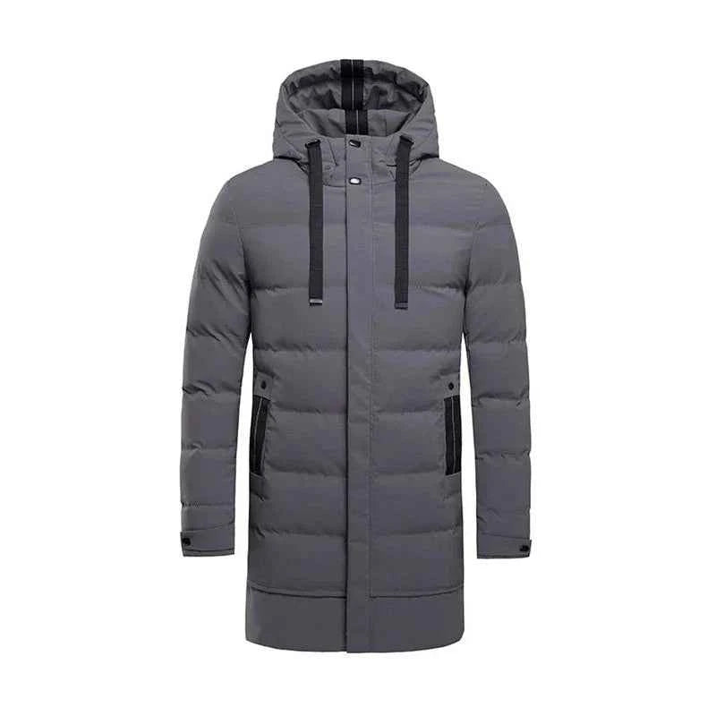 Men's Hooded Winter Puffer Jacket - Warm Bubble Coat