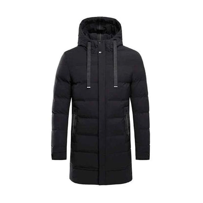 Men's Hooded Winter Puffer Jacket - Warm Bubble Coat
