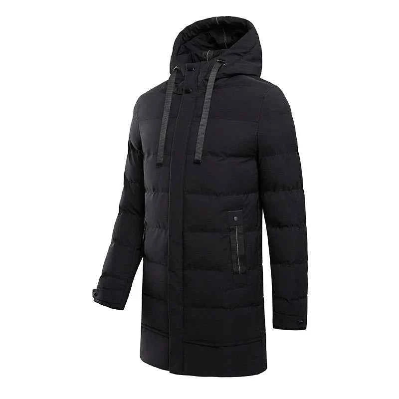 Men's Hooded Winter Puffer Jacket - Warm Bubble Coat