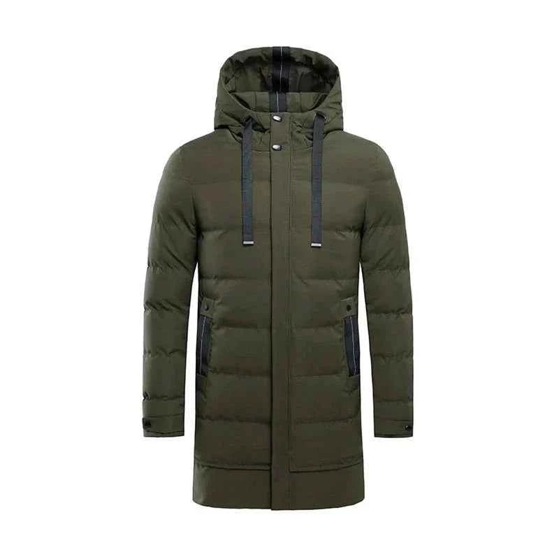 Men's Hooded Winter Puffer Jacket - Warm Bubble Coat