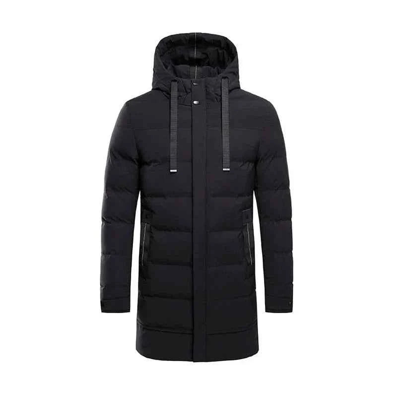 Men's Hooded Winter Puffer Jacket - Warm Bubble Coat