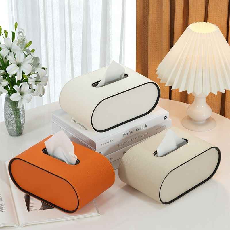 Cortona™ Leather Tissue Box