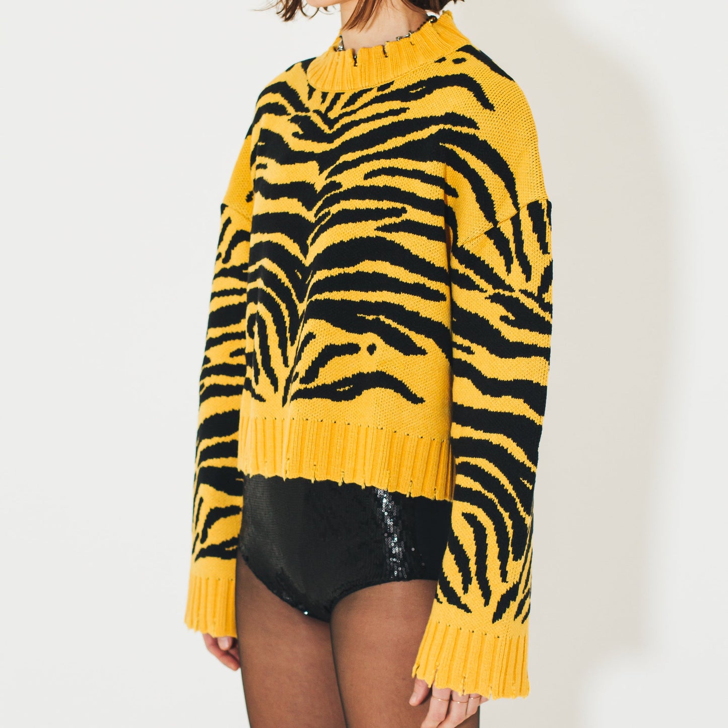 Joëlle Jacquard™ Distressed Sweater