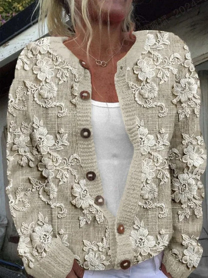 Kenna™ Stylish Floral Print Cardigan
