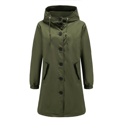 Women's Waterproof Rain Jacket - Hooded Lightweight Windbreaker - Outdoor Casual Wear