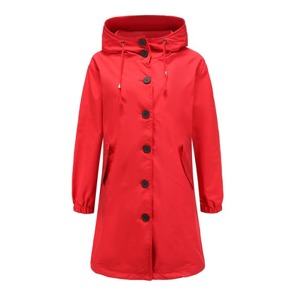 Women's Waterproof Rain Jacket - Hooded Lightweight Windbreaker - Outdoor Casual Wear